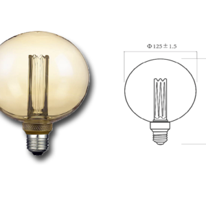 3DG125LEDFC20VA Eficiencia luminosa del 75% hasta el 90% comparable con un incandescente o halógeno Foco LED, Atenuable, Luz calida, E 27, Color ambar, Decorativo Potencia 3.5 Watts Vida útil de hasta 10 años (estimada en un uso promedio de 4 horas por día), hasta 15000 horas de vida