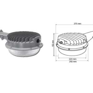 ES-LED/501/G lampara con led integrado color gris oscuro de 50 watts