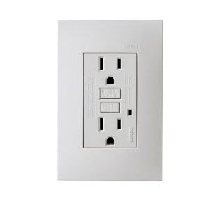 25454-60 Cargador USB con tierra y toma de corriente 2P+T con placa 15A 127V blanco Simon 25