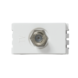 25476-30 CONECTOR PARA  TV COAXIAL BLANCO | Simon 25