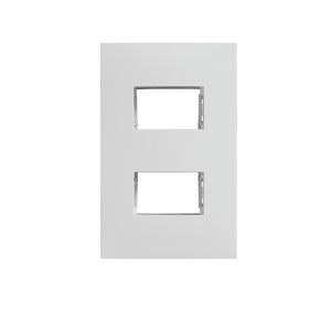 25612-30 Placa de 2 módulos con chasis blanco