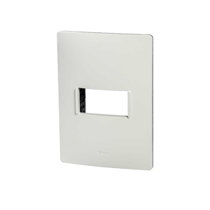 2600611-138 Placa de 1 módulo grafito con chasis blanco Simon 26