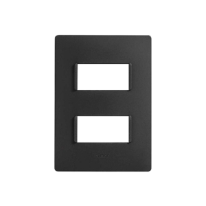 2600612-071 Placa de 2 módulos sin chasis negro azabache Simon 26