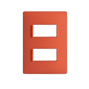 2600612-097 Placa de 2 módulos sin chasis rojo coral Simon 26