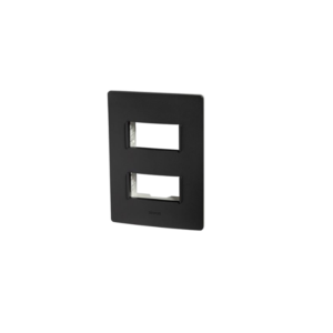 2600612-138 Placa de 2 módulos grafito con chasis blanco Simon 2