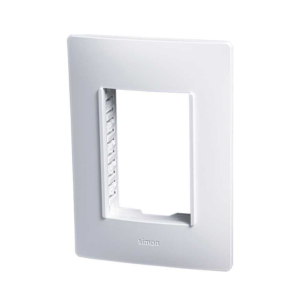 2600613-030 Placa de 3 módulos blanco con chasis blanco Simon 26