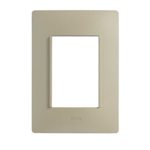 2600613-034 Placa de 3 módulos sin chasis oro blanco Simon 26