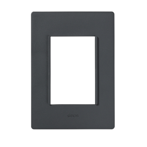 2600613-138 Placa de 3 módulos grafito con chasis blanco Simon 26