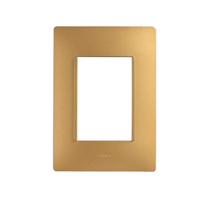 2600613-066 Placa de 3 módulos sin chasis oro mate Simon 26