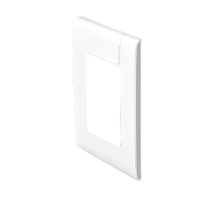 E5N3LNPTL Placa de 3 Módulos Color Blanca, con Perfiles Laterales Color Luna Color