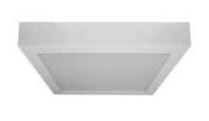 ILUEMPC24WWW Luminario de techo, de led, blanco cálido, 24 Watts, óptica 120°, cuadrado, de sobreponer, cuerpo y difusor lechoso de PVC, 85-265V ca, protección IP20