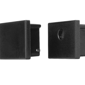 ENDCAPDXAP01N  de 2 tapas  laterales de direccion de perpectiva de luz led  color negro