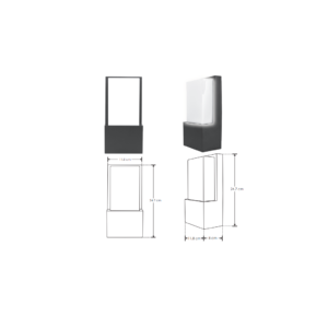 uminario de pared, de led, blanco cálido, 10 Watts, simétrico salida de luz color negro 85-265V