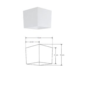 ILU50766WBIP54 Luminario de pared, de led, blanco cálido, 6 Watts, simétrico salida de luz directa para paredes o techos