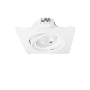 ILUDOWN21ACWW Luminario de techo, de led, blanco, 5 Watts, óptica 42°, cuadrado, de empotrar dirigible, policarbonato acabado blanco, 100-240V ca, protección IP51