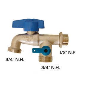 IP-705P Llave para lavadora  sin necesidad de desconectar mangueras antisarro Incluye restrictor de flujo Medidas 3/4″