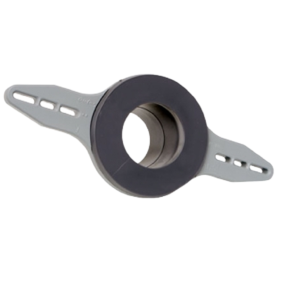 PB-402 Brida flexible de hule color negro y gris medidas de 89 mm y 165 mm conexion de tuberia T