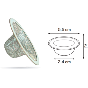 PH-072 Canastilla con malla para Lavabo Canastilla Acero Inoxidable Cuerpo 2.1 cm X 5.5 cm