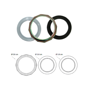 PH-114 Empaques de tuercas 3 piezas 38 mm 1 1/2″ Empaque Polietileno (PE) 1 1/2″ Empaque Nitrilo (NBR) 1 1/2 para tubos