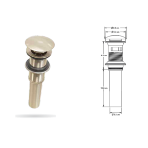 PH-223 Contra lavabo para instalar en los fregaderos de cocina medidas de 6.0 cm y tubo 3.2 cm 18 cm de largo