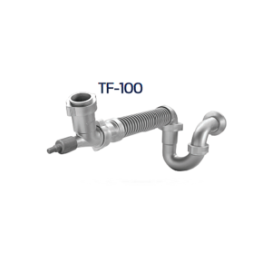 TF-100 Mangueras de trampa para el lavabo y fregadero para las cocinas Codos 90º / 75º Mangueras Largo de 25 cm Férulas plásticas de 5 cm Accesorios Trampa o Cespol Color Plata Bastón de descarga Color Plata Tuerca plástica Color Plata Empaques De 1 1/2″ para fregadero De 1 1/4″ para lavabo Chapetón Para cubrir la conexión a la pared tubo ceja De 2″