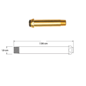 UPP-5 Punta pol para gas con ring que facilita el flujo de gas  con entrada cónica roscable  3600 medidas de 3″ 7.36 cm