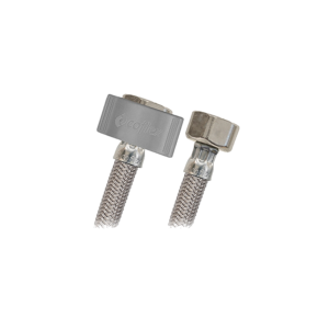 VL-A55 Largo de 55cm de manguera para el lavabo con vinilo platino trenzado para