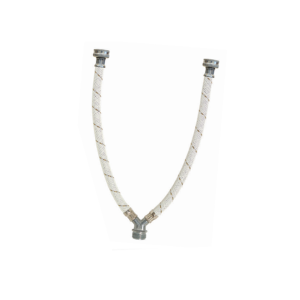 VWBY-A30 Mangueras para conexión de lavadoras vinilo blanco 30  cm de largo con rosca circular