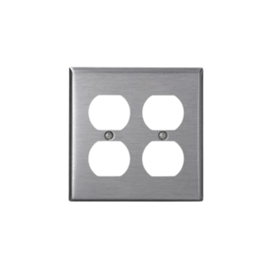 84016-040 placa acero inoxidable para 2 contactos dúplex