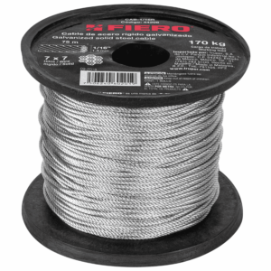 44208- Metro de cable rígido 1/16″ de acero 7×7 hilos, 75 m