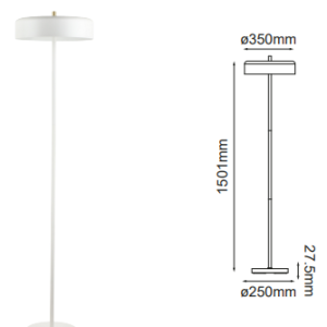Q20792-WH MANCHESTER Luminario de mesa (foco no incluido) acabado blanco WH