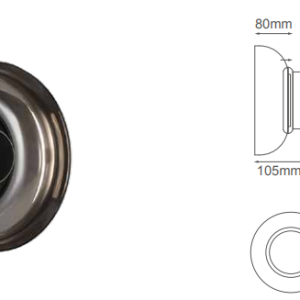 Q33940-BK QUOR KLIMT Luminaria de muro LED integrada 10w 3000k Luz cálida acabado metal color negro BK y cristal