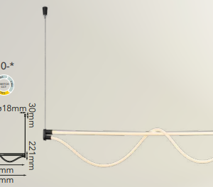 Q50849-BK QUOR ANNA Lampara colgante LED integrada atenuable 33w/38w 3000k, 4000k, 6000k acabado metal color negro BK y silicón blanco