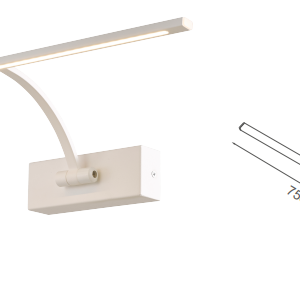 Q10795-WH QUOR STARR Luminaria de muro LED integrado 13w 3000k Luz cálida acabado blanco WH y mica difusora