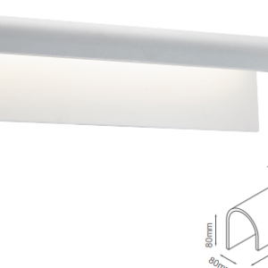 Q13276-WH QUOR OLIVIA Luminario de muro LED integrado 12w 3000k Luz cálida acabado blanco WH y acrílico difusor