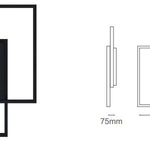 Q18002-BK QUOR SKETCH Lampara colgante LED integrado 40W 3000k Luz cálida acabado negro BK