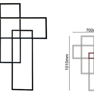 Q21101-BK QUOR SKETCH Lampara colgante LED integrado 72W 3000k Luz cálida acabado negro BK
