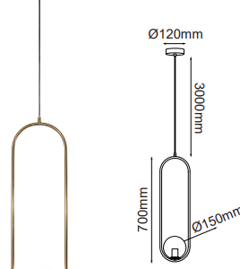 Q41720-GD QUOR ORBIT Lampara colgante (foco no integrado) acabado oro GD y cristal