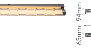 Q50816-CH QUOR PRAGA Luminario de muro LED integrado atenuable 3000k, 4000k, 6000k 20w acabado cromo CH y cristal difusor