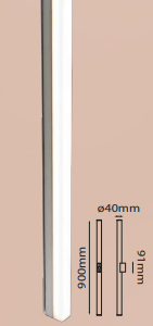 Q83412-CH QUOR ZAHA Luminario de muro LED integrado 24w 3000k Luz cálida acabado cromo CH y acrílico difusor