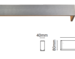 Q83426-AL QUOR LONDON Luminario de muro LED integrado 10w 3000k Luz cálida acabado cromo y aluminio AL
