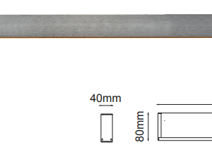 Q83429-AL QUOR LONDON Luminario de muro LED integrado 13w 3000k Luz cálida acabado cromo y aluminio AL